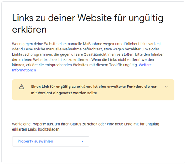 Link Detox Google Search Console